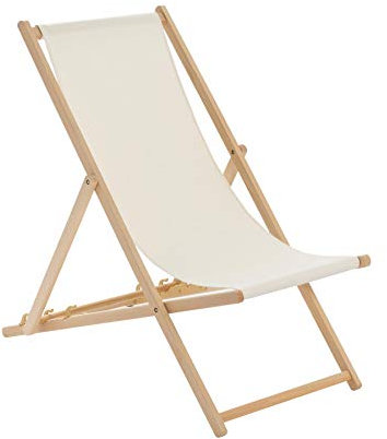 Harbour Housewares Klapper Holzdeckstuhl - Natürlich