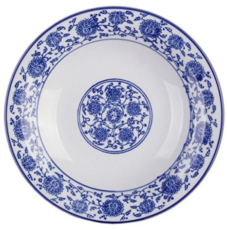 'Holst Porcelaine QHC 020 Assiettes Creuses 20 cm Qing Hua CI, Plastique, Blanc/Bleu, 20 x 20 x 3,5 cm, 6 unités