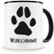 Samunshi® Pfote mit Name personalisierbar Hund Katze Tasse Kaffeetasse Teetasse Kaffeepott Kaffeebecher Becher