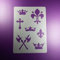 Schablone Krone Fleur de Lis Kreuz Axt - BA54