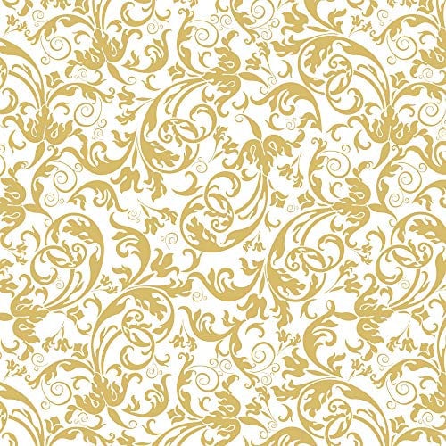 20 Servietten Elegante Ranken gold/Hochzeit/Muster/Fest/Feier 33x33cm
