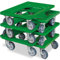 BRB 6X Logistikroller/Transportroller für Kisten 600x400 mm, Tragkraft 250 kg, grün