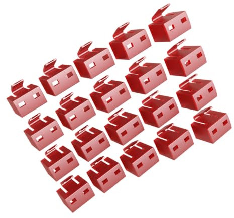 rhinocables RJ45 Port Blockers, Reusable Ethernet LAN Network Port Protector Cover and Lock with Removal Key for PC’s, Laptops, Hubs, Switches, Routers (20 Locks)