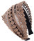 axy HR15A Vintage Breite Haarreif Serie 15A Hair Band -Wunderschön Stirnband (Braun)
