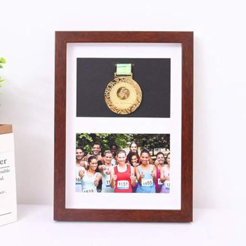 WANLIAN Medaillen -Framework,Medaille -Display -Rahmen,Medaillenhalter,Fotorahmen,Rahmen 3D,Medaille und Bildergerüst mit Glastür,Medaillenanzeige und Ehrenabzeichen Aufbewahrungsbox