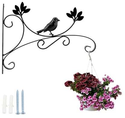 SANON Support de Panier à Suspendue, Crochet Support Mural pour Plante, Crochet de Pot de Fleur pour Paniers de Pot de Fleur Plantes Décoratives