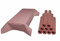 Sensalux Tischdecke, abwaschbar, Vorteilspack, 10 Stück, 1m x 2,5m, Karomuster, Weiß-Rot
