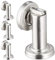 Relaxdays 4 x Türfeststeller Magnet, Türstopper Edelstahl, magnetischer Türaufhalter, Boden- oder Wandmontage, Türhalter, Silber