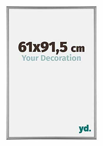 yd. Your Decoration - Bilderrahmen 61x91.5 cm - Platin - Bilderrahmen aus Aluminium mit Acrylglas - Antireflex - 61x91.5 Rahmen - Kent