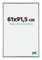 yd. Your Decoration - Bilderrahmen 61x91.5 cm - Platin - Bilderrahmen aus Aluminium mit Acrylglas - Antireflex - 61x91.5 Rahmen - Kent