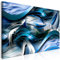 murando Wandbild Mega XXXL Abstrakt Einteiliger XXL-Format Kunstdruck zur Selbstmontage Leinwandbilder moderne Bilder DIY Wanddekoration Wohnung Deko Welle blau Silber violett