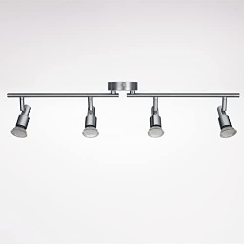IMPTS LED Deckenstrahler 4-flammig Deckenleuchte Wohnzimmerlampe Deckenlampe Deckenspot 4er Spotleuchte I 3W GU10 (4er Spot)…