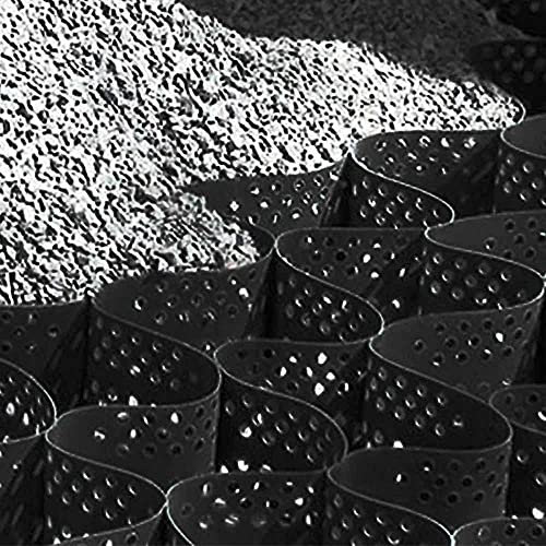 WHOCF Stabilisateur Gravier Grille Géo pour Gravier/Roches, Grille De Stabilisateur De Gravier Noir 6x10m, Facile À Étirer Dalle Jardin (Size : 6x10m/20x33ft)