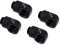 Alphacool Eiszapfen L-Stecker drehbar G1/4 AG auf G1/4 IG – 4-teiliges Set, tiefschwarz