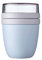 Mepal - Lunchpot Ellipse - Old Nordic Blue – 500 ml praktischer Reisebecher, Joghurtbecher, To go Becher – Geeignet für Tiefkühler, Mikrowelle und Spülmaschine, 700 ml