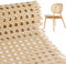 BETESSIN Wiener Geflecht Stuhl Möbel 35x100cm PE Breite Rattan Gurtband Wasserdicht Stuhlgeflecht Rattanstuhl Reparatur Wabengeflecht Möbel Dekoration für DIY Handwerk Beige