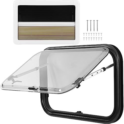 Deluxe RV Camper Fenster Vent, RV Fenster Hatch RV Dachfenster Fensterabdeckung Push Out Stil RV Fenster Caravan, Wohnmobil, Anhänger, Modifiziertes Fahrzeug, Yacht, Schiff,70 * 40cm
