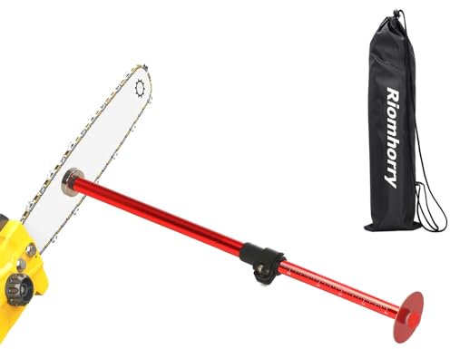 Riomhorry Brennholz-Messwerkzeug mit Skala, Brennholzschneidewerkzeug frei zwischen 40,6 cm und 73,3 cm, Brennholz-Messgerät wird mit professioneller Aufbewahrungstasche geliefert (rot)