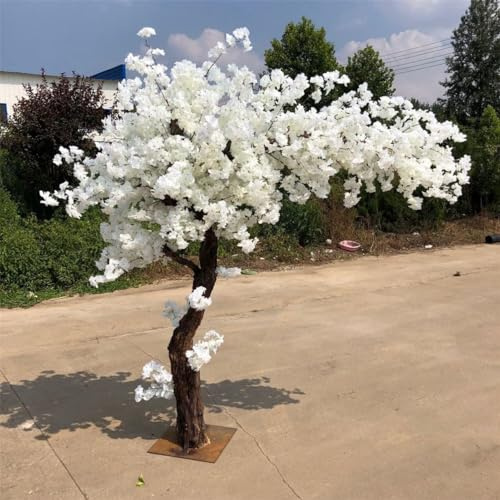 Große Weiße Künstliche Kirschbaum, Realistische Baum Hochzeit Haus Decnbor Kunstpflanze, Seidenblume Simulation Kirschblüte,Extended-2x2m