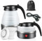 Faltbarer Wasserkocher, Piashow 600ml Camping Wasserkocher Mini Reisewasserkocher Faltbar Silikon Wasserkessel mit 2 Faltbecher, Reise Wasserkocher Faltbar Elektrisch Klein für Camping, Reise, Outdoor