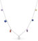 Ambeta Damen Halskette mit Zirkonia aus Sterling Silber 925| Kleine Silber Kristall Kette | Layering Halskette | Halsband Silber Damen: Kette Zirkonia Bunt