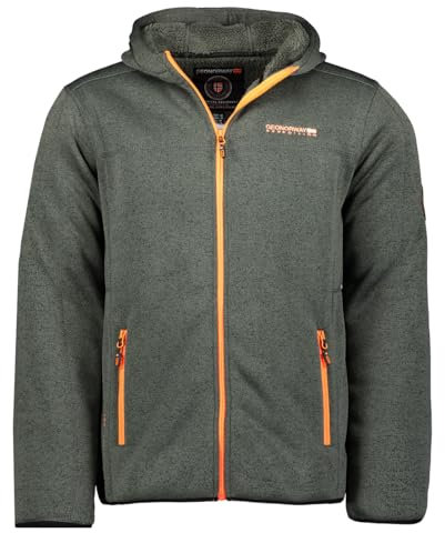 Geographical Norway Trombone Men Polaire Epaisse Homme Chaude Fermeture Zip - Veste Sweats Hiver Chaud Hommes Doux - Sweat Doublure Longues Manches - Ideal Automne Hiver (Gris Fonce L)