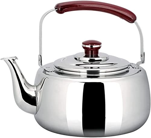 CAFIEDR Stove Top Whistling Tea Kettle Stainless Steel Teapot Home Kitchen Whistling Tea Kettle for Stove Top with Heat-Resistant Handle Stainless Steel Teakettle (5L)