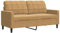 vidaXL Canapé à 2 Places Marron 140 cm Velours, canapé, canapé rembourré, siège de Salon, Causeuse, canapé de Salon, canapé à Deux Places