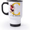 EKAM Personalised Travel Mug - Customise with Initial and Name, 14oz Stainless Steel Insulated Travel Tea/Coffee Mug, Gift for Valentine’s Day, Birthday, Christmas Day for Mom, Dad, Kids (Gold)