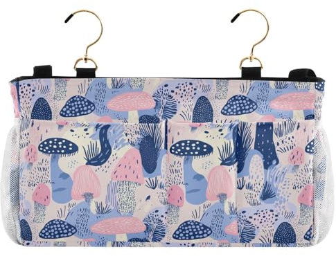 EtherSpher Nachttisch-Caddy zum Aufhängen, Pastell-Pilz, für Etagenbetten / Krankenhausbetten