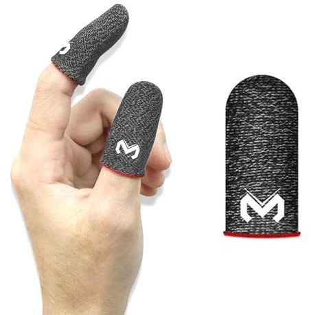 RSYHVG PUBG Mobile Finger Sleeve, Pack of 6 Finger Sleeves for Gaming, Anti-sweat Thumb Sleeves for Mobile Gaming, Breathable Pro Gaming Finger Gloves, Touch Screen Finger Sleeves