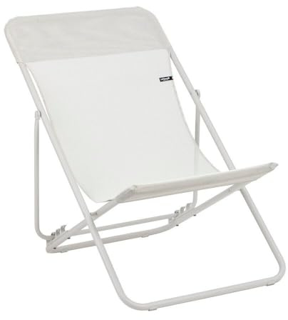 Lafuma MOBILIER - Mehrpositions-Klapp-Liegestuhl : Breite 58 cm - Maxi Transat - Batyline® Iso - Beige Seigle LFM5170_9948-5 Jahre Garantie