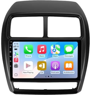 Android 13 2 DIN Pantalla Táctil Radio 9 Coche Pantalla para Mitsubishi ASX 1 2016-2022 con Enlace Espejo/Navegación GPS/Radio FM/BT/Mandos Volante/Reproductor Multimedia(8G+256G)