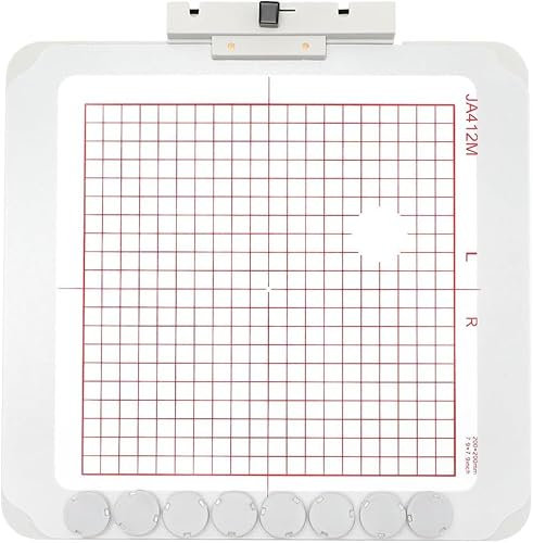 Sew Tech JA412M Magnetischer Stickrahmen für Janome Memory Craft MC 500E 400E 550E Elna Expressive 200 mm x 200 mm