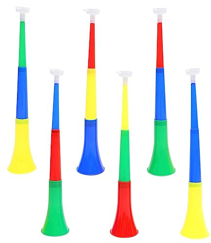 TOYANDONA Stadionhorn 6 Stücke Kunststoff Trompetenhupe Zusammenklappbar Krachmacherhupe für Sportveranstaltungen Partygeschenke Lustige Aktivitäten