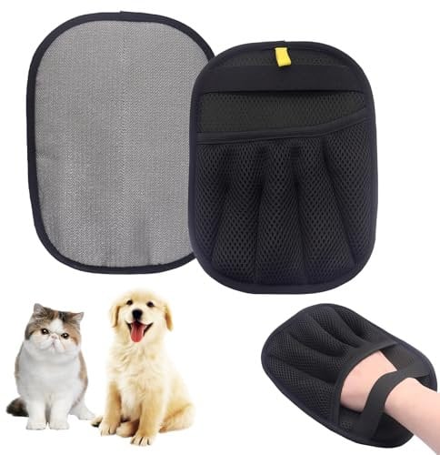 MHwan Quita Pelos Mascota, 2 Piezas Electrostáticos Automáticos Guante Quitapelos Mascotas, Engrosado, Resistente al Desgaste y Duradero, sin Esquinas Muertas, Fáciles de Limpiar y Usar