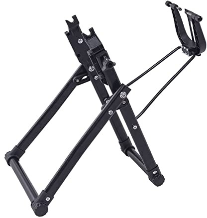 iMeshbean Zentrierständer Fahrrad, Faltbares Fahrradmontageständer Schwarz Schwerlast Aluminiumlegierung Fahrradständer Reparaturständer für 16-29 Zoll Räder