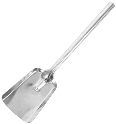 VILLCASE Paletta in Ferro Rinforzato Manico Lungo Ergonomico per Cenere e Braci Strumento Multiuso per Cucina e Barbecue Resistente e Facile da Usare