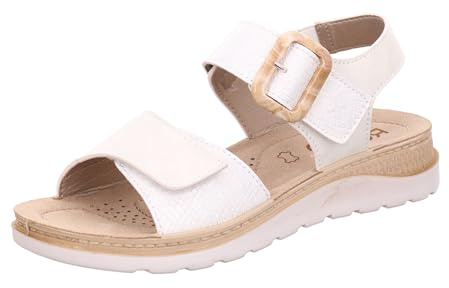 Rohde Damen Sandale Bequemschuh mit Lederfußbett Baviera 1311, Größe:41 EU, Farbe:Weiß