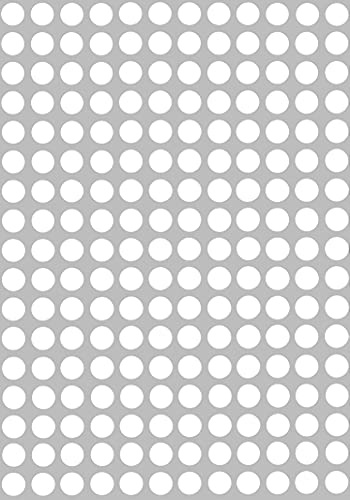 Royal Green Colored Labels 8mm (0.8 cm) Dot Stickers in White - 2520 Pack