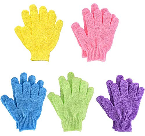 Bath Gloves Shower Gloves Exfoliating Body Scrub Mitt Double Side para Hombres Mujer Niños 10 piezas