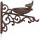 Relaxdays Vogeltränke, Gusseisen, Wandmontage, Wetterfest, Rostfrei, Wildvögel, Gartendeko, HxBxT 24 x 28 x 14 cm, braun