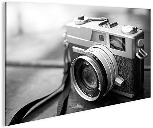 islandburner Bild Bilder auf Leinwand Alte Kamera Fotoapparat Wie Leica 1K XXL Poster Leinwandbild Wandbild Dekoartikel Wohnzimmer Marke