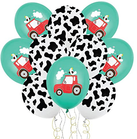 Libetui 10 Luftballons Bauernhof Ballons Traktor Deko Kindergeburtstag Farm Bauernhoftiere Geburtstag Kinder Party Bauernmärkte Feste