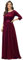 Ever-Pretty Robes de Soirée Longue Femme Manches 3/4 Empire en Dentelle Mousseline Élégant 50 Bordeaux