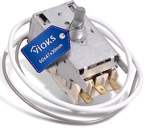 VIOKS - Termostato di ricambio per frigorifero Ranco K59-l2622, tubo capillare da 600 mm, 3 x 4,8 mm, per frigorifero Küppersbusch, Liebherr, Miele, AEG Electrolux AMP VG