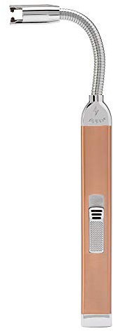 Zippo Feuerzeug mit flexiblem Hals und Lichtbogen Flamme - aufladbares Stabfeuerzeug mit Schwanenhals inklusive Sicherung in der Rose Gold Version