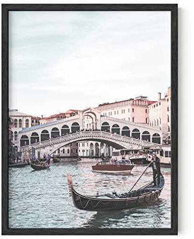 HAUS AND HUES Italien-Poster Gondelkunst Italien Drucke Europa Wandkunst Italien Wandkunst Venedig Wandkunst Rom Wandposter Wandkunst von Italien Poster Italien Wandkunst Dekor | ungerahmt 30,5 x 40,6