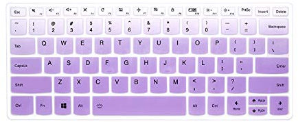 WYGCH Silicone Keyboard Cover for Lenovo Ideapad 14 (NO Numric Keypad),14 IdeaPad 14 130 130S 330 330S S340 530S 730S S145 IdeaPad 1 Keyboard Protective Cover, 13.3 IdeaPad 730S-Omber Purple