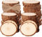 BetterJonny 50 Stück Holzscheiben, Rund 5-6cm Holz Log Scheiben Kit mit Loch Unvollendete Holzkreise für DIY, Basteln, Hochzeit, Weihnachten Dekoration